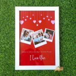 Customized Collage Photo Frame Red