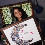 Customized Moon Shape Collage Photo Frame