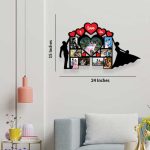 15*24 Inch I love you couple frame wall hanging