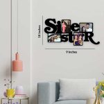 9*18 Inch Sister Wall Hanging Photo Frame with 4 Pictures