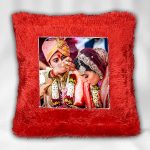 Square Shape Fur Cushion Pillow Cushion with Photo