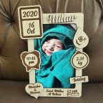 Engraving Wooden Children Photo Frame