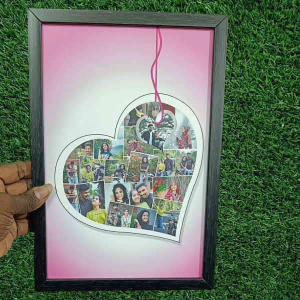 8*12 Inch Valentine Collage Pink Heart Frame