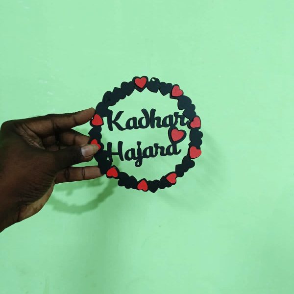 Customized mini name prop Multi Heart
