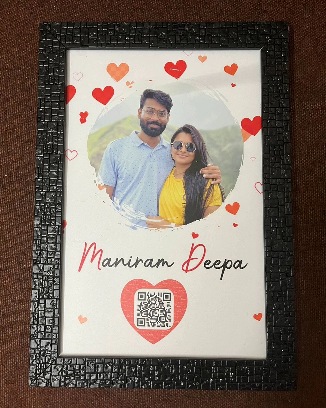 8*12 Inch QR Code Valentines Day special frame
