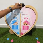 Heart Drop Baby Gender Reveal Game for Baby Shower – Customized 20 × 20 Inch